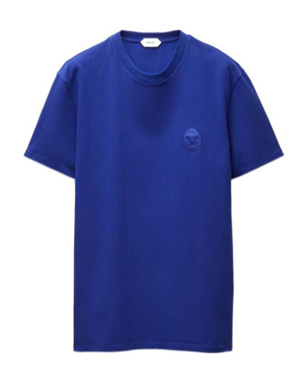 Versace Blue Logo Patch T-Shirt for men