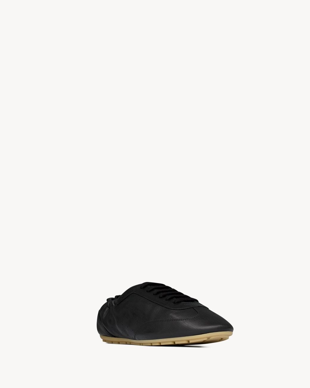 Saint Laurent Black "Lewis" Leather Sneakers for men