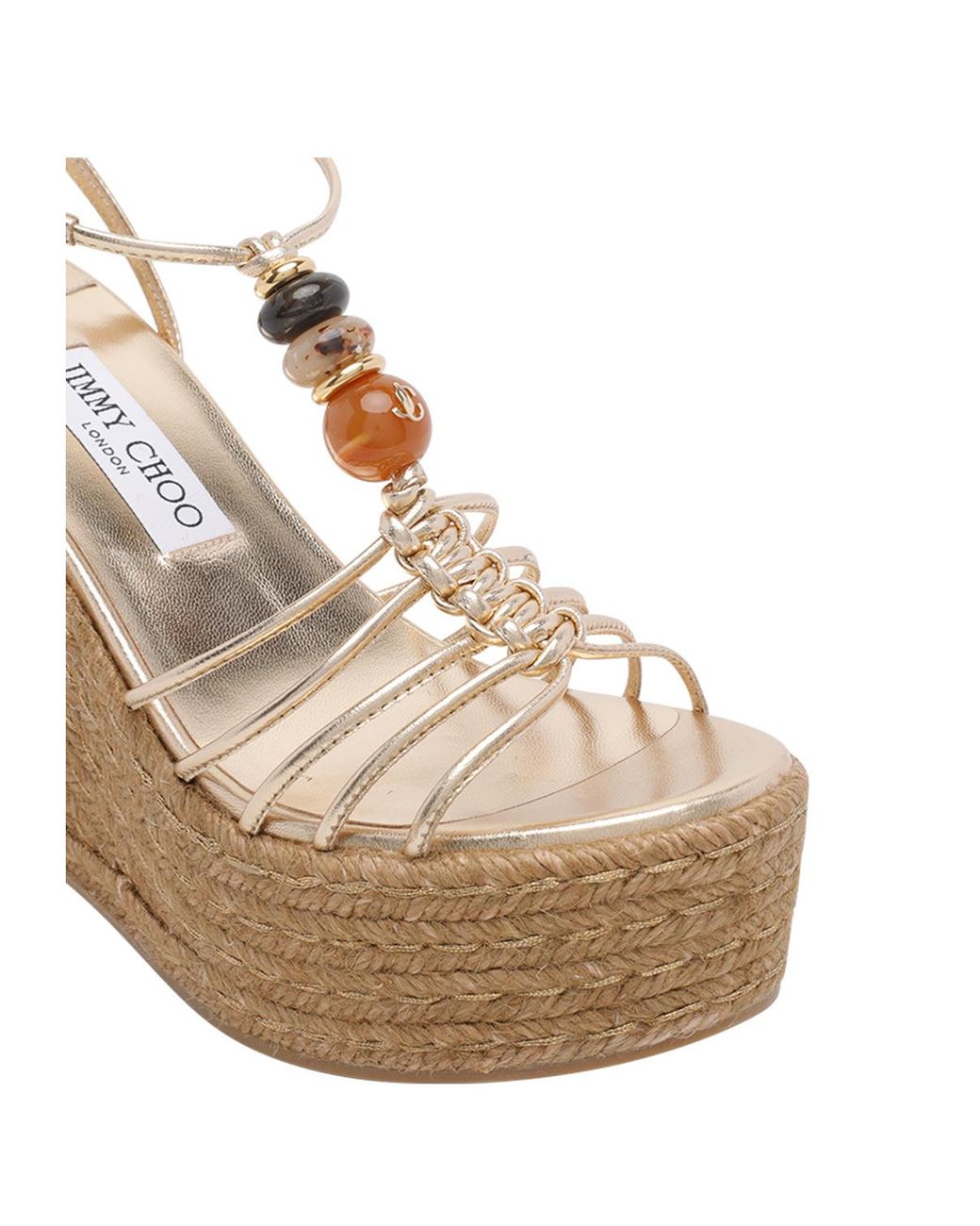 Jimmy Choo White Lemi Wedge Sandals