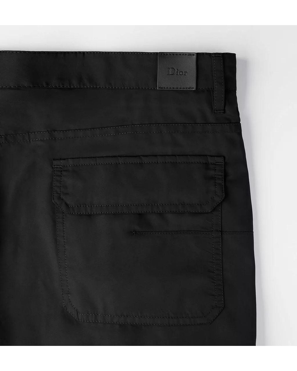 Dior Black Strap Detail Cargo Shorts for men