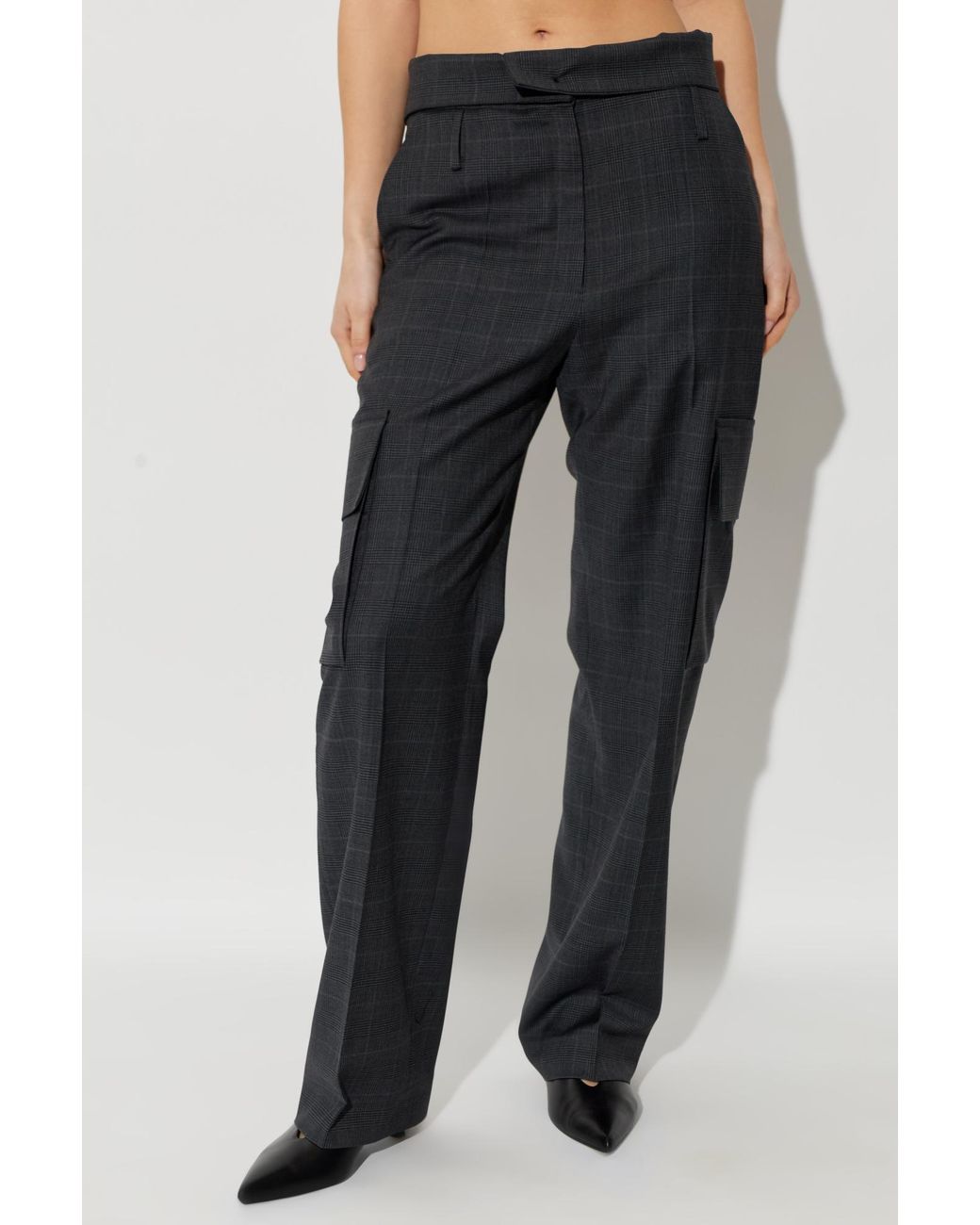 IRO Black Plaid Casual Pants