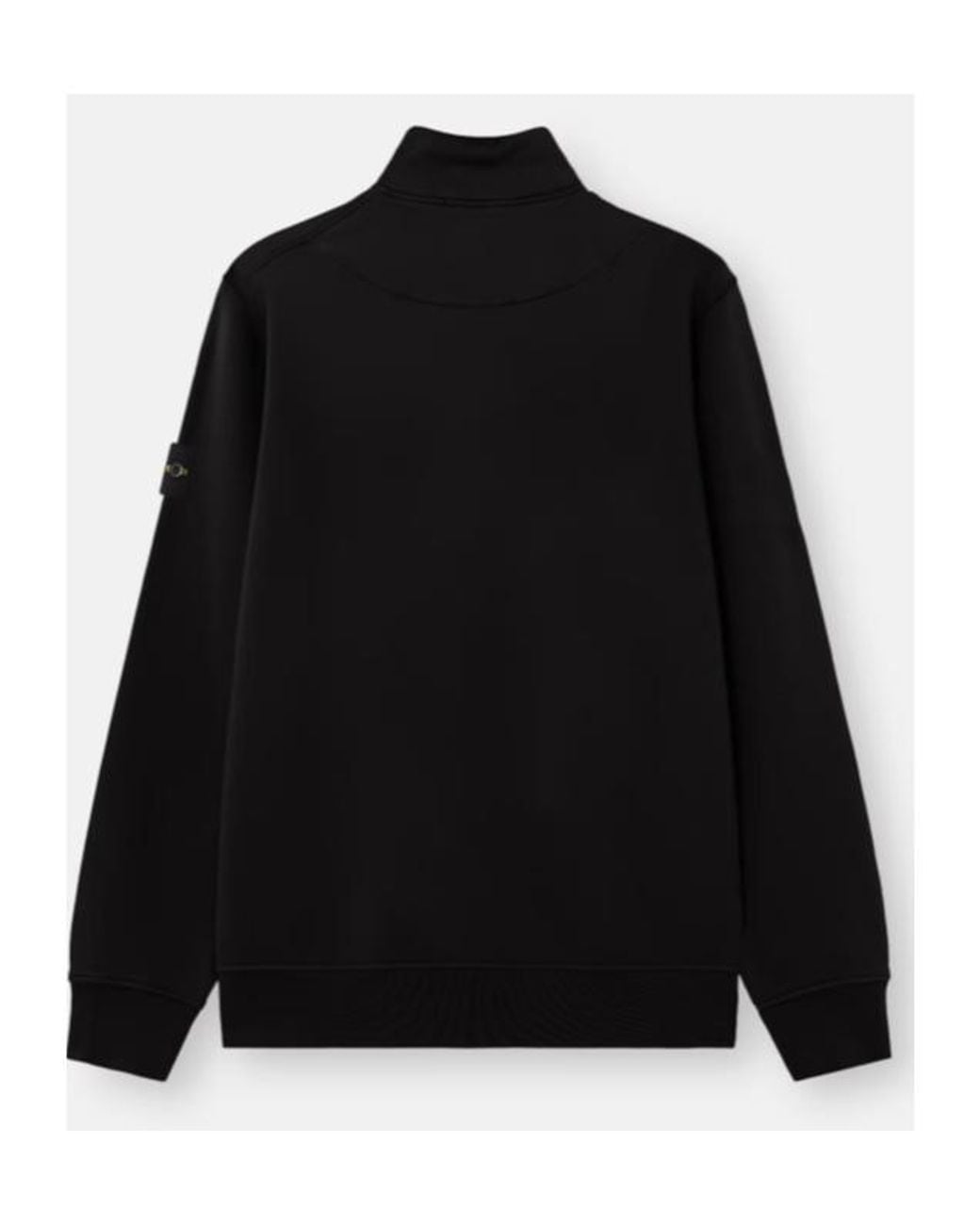 Stone Island Black Zip Collar Sweatshirt for men