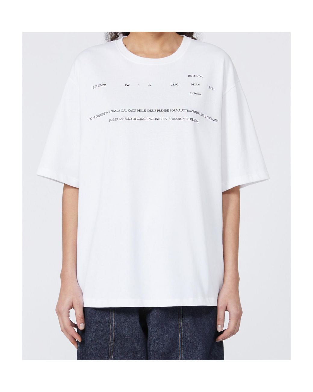 Sportmax White Biella Crewneck T-Shirt