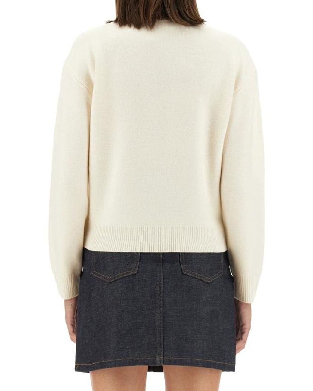 A.P.C. Gray Crewneck Knitted Jumper