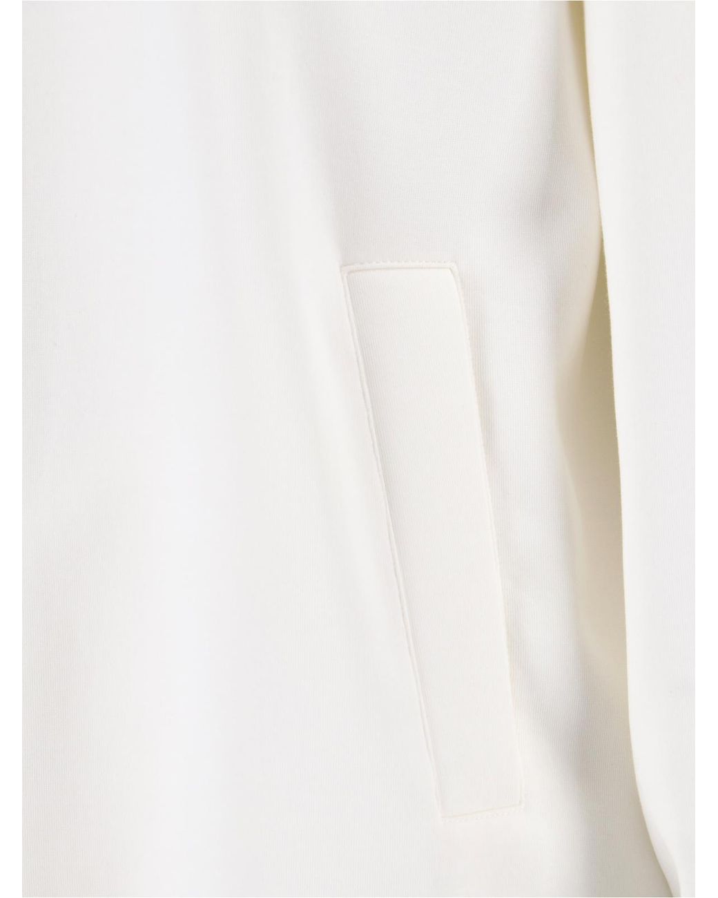Max Mara White Visiera Logo Embroidered Hoodie