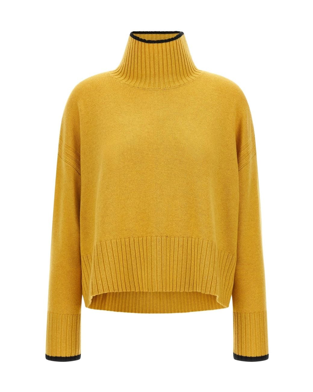 Pinko Yellow Turtleneck Jumper