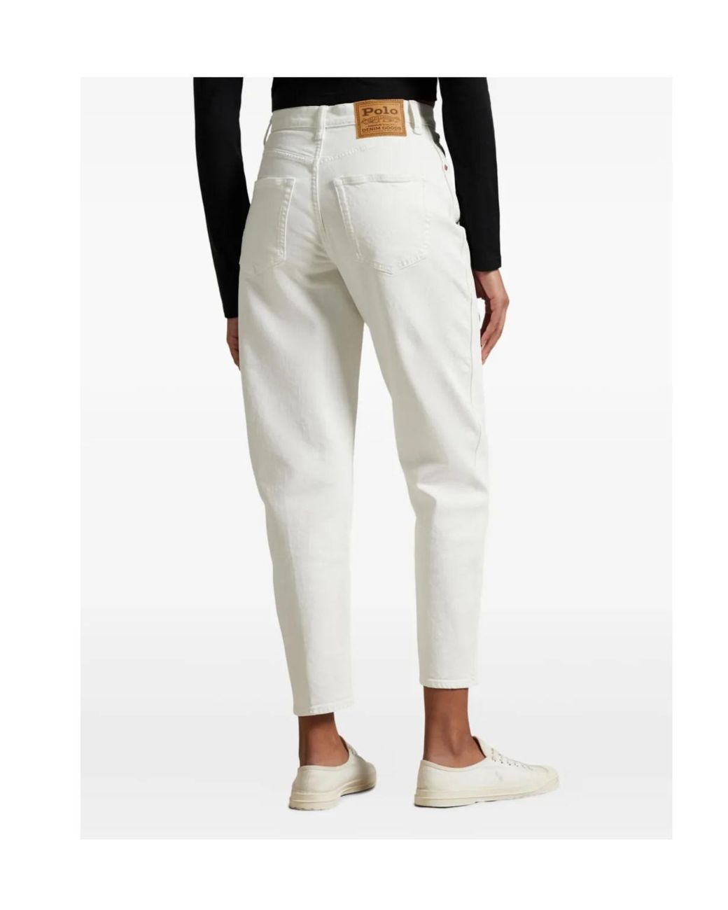 Polo Ralph Lauren White Tapered Slim-Fit Jeans