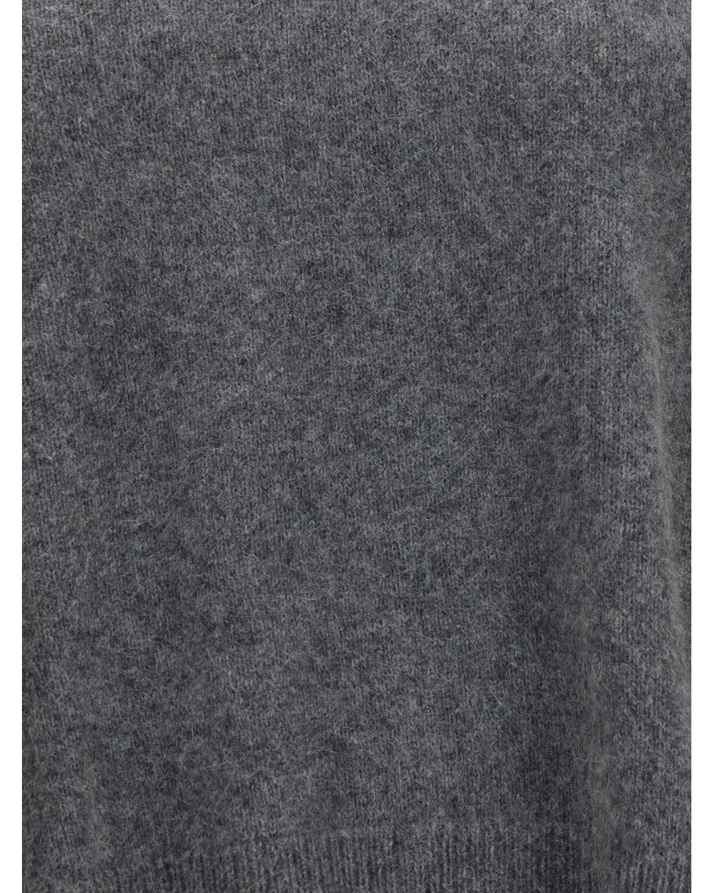 Loulou de Saison Gray Ribbed Crew Neck Sweater
