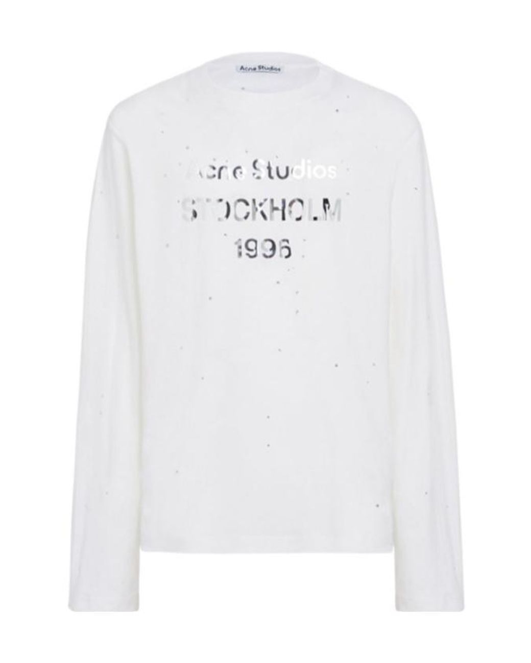 Acne White Edden 1996 Cotton Blend T-Shirt for men