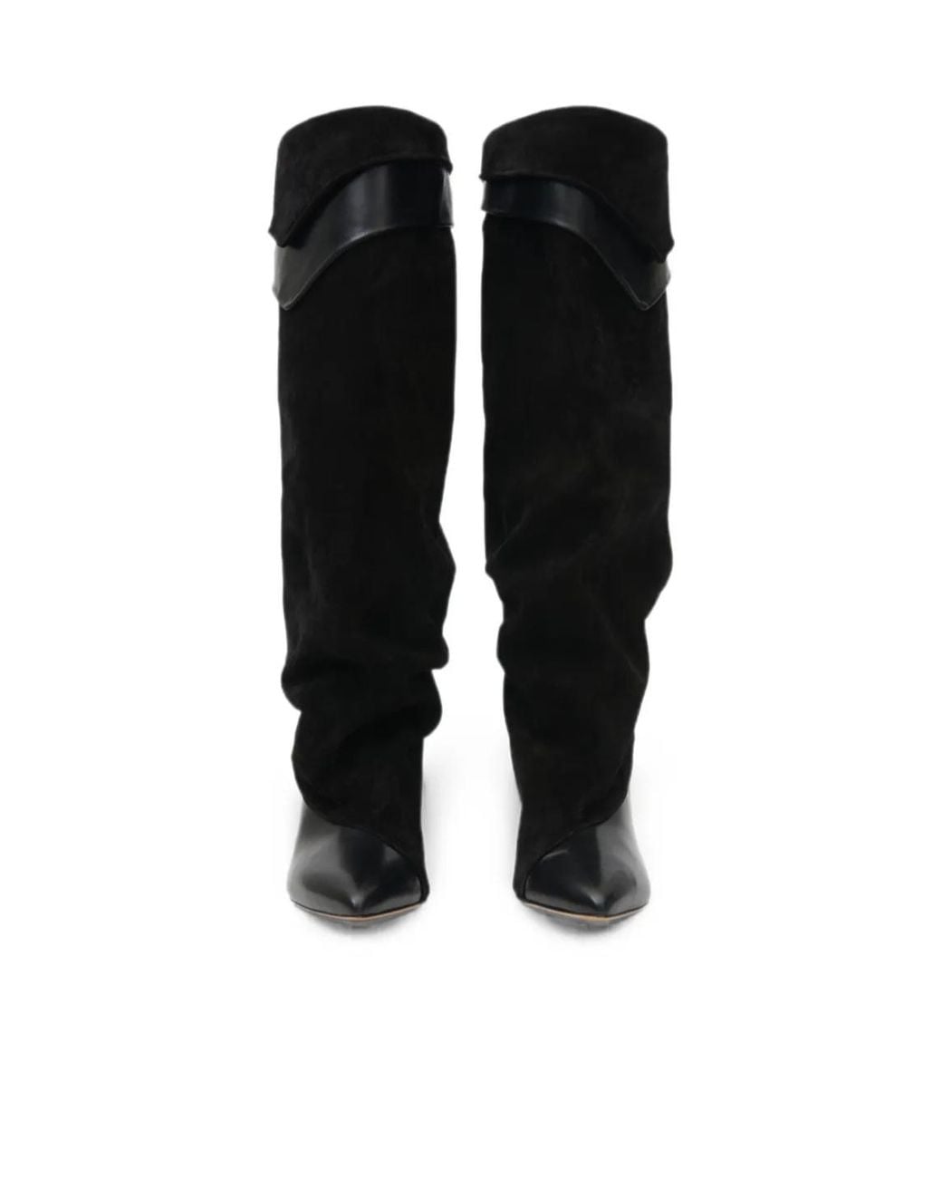 Isabel Marant Black Slouchy Cone-Heel Boots