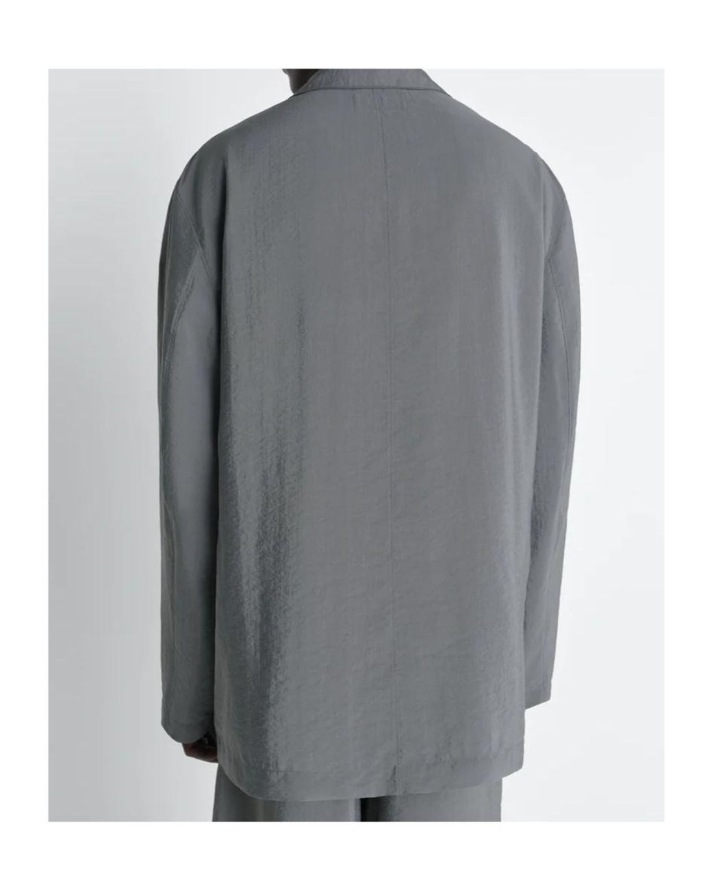 Lemaire Gray Double-Breasted Long-Sleeved Jacket for men
