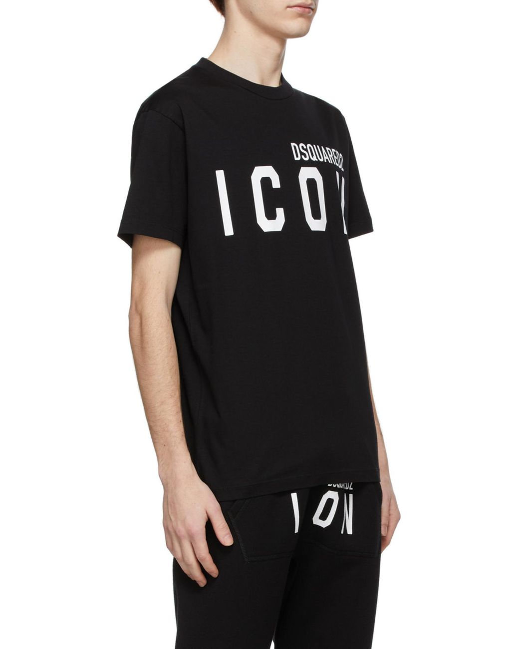 DSquared² Black Logo Printed Crewneck T-Shirt for men
