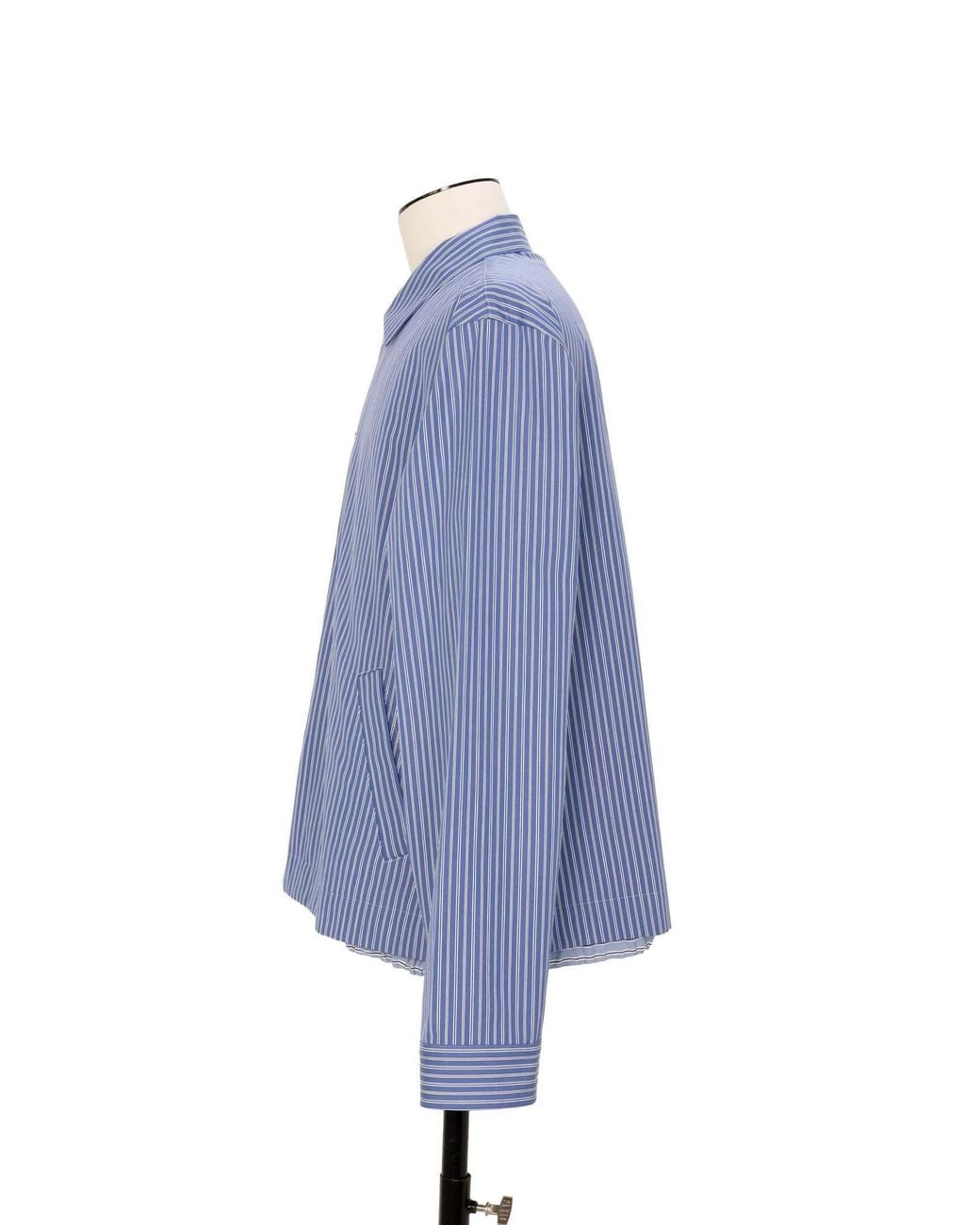 Sacai Blue Striped Overshirt for men