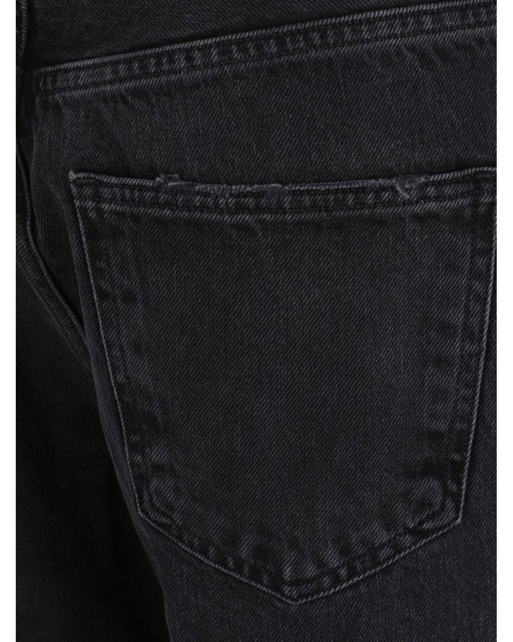 Agolde Black Five-Pocket Denim Trousers