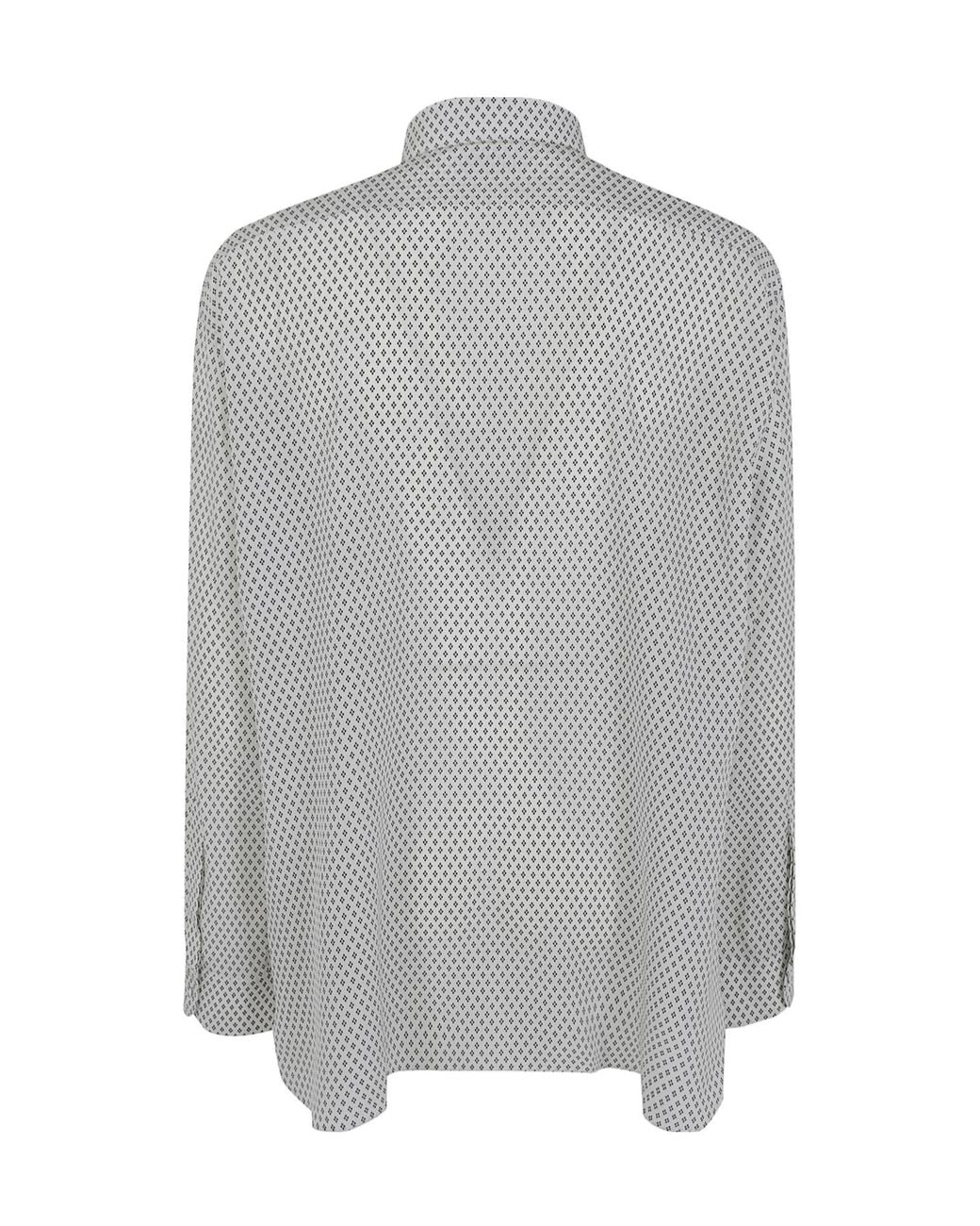 Tom Ford Gray Diamond-Print Silk Shirt for men