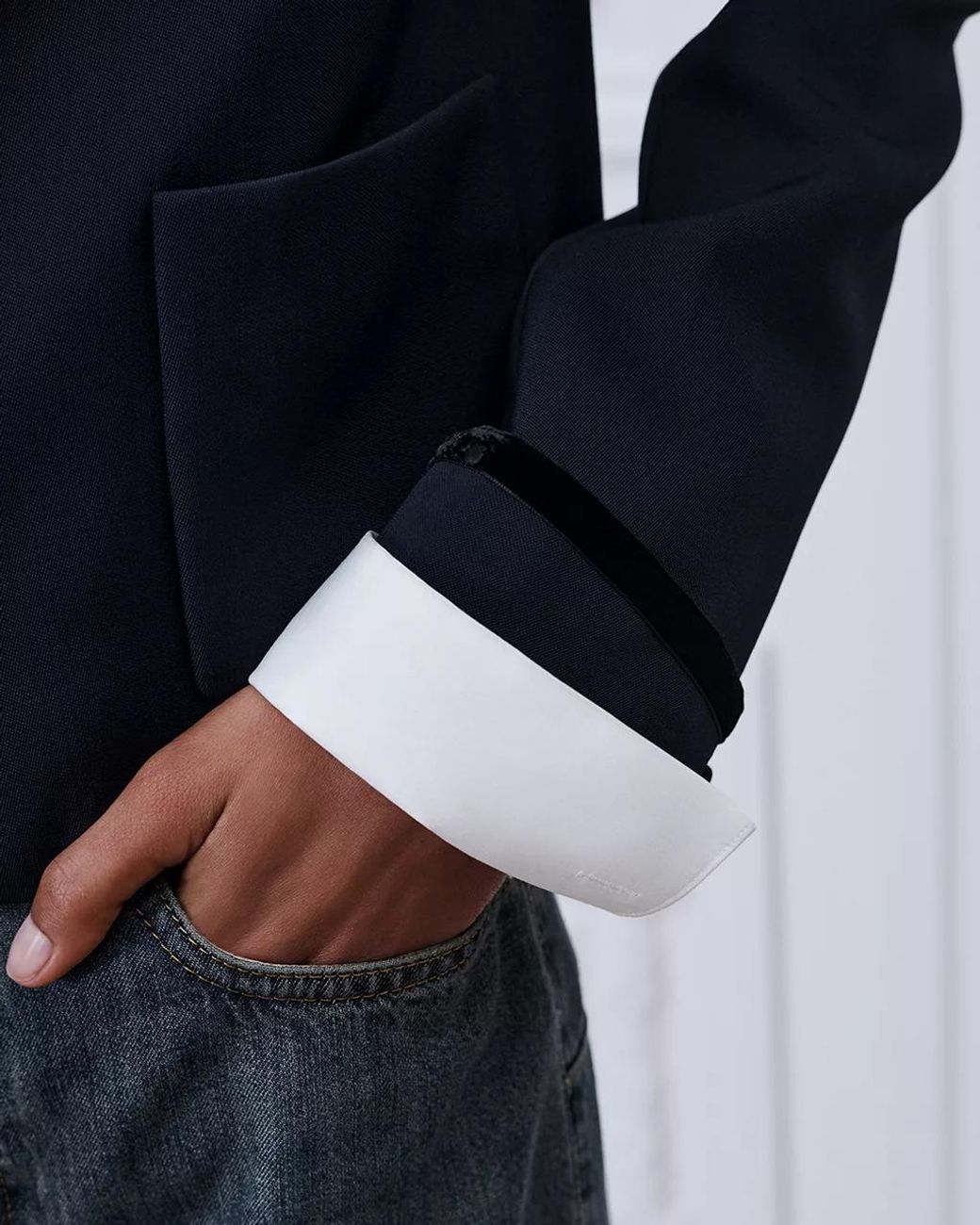 Dior Blue Long-Sleeve Wool Jacket