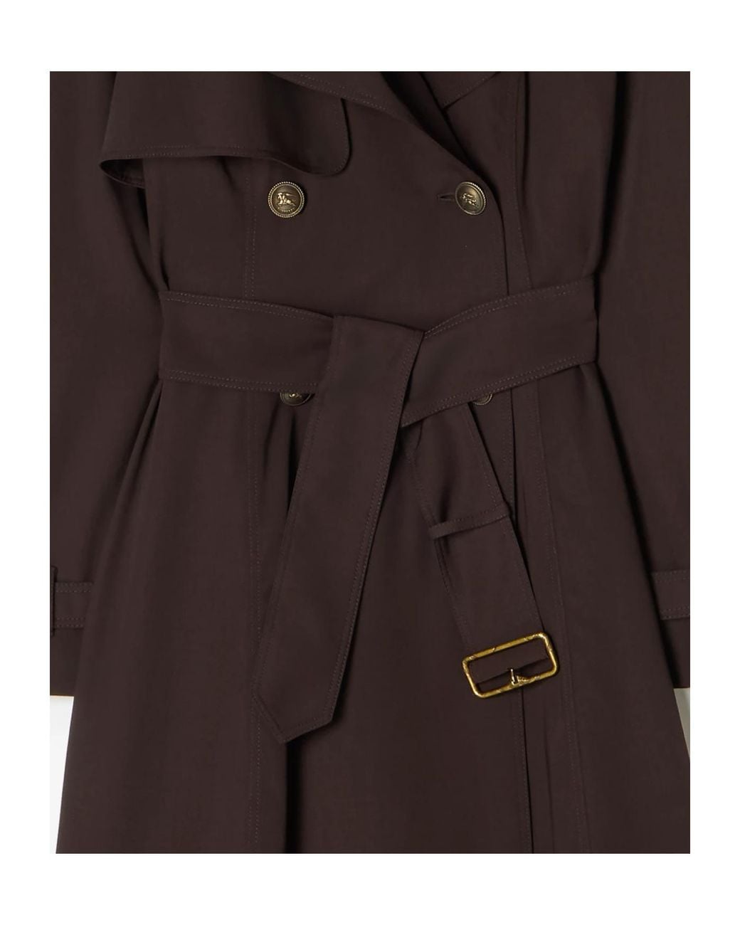 Burberry Brown Long Wool Pembury Trench Coat