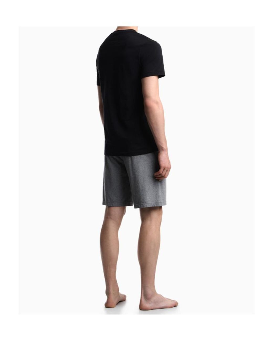 Emporio Armani Black Logo Two-Piece Pyjamas for men