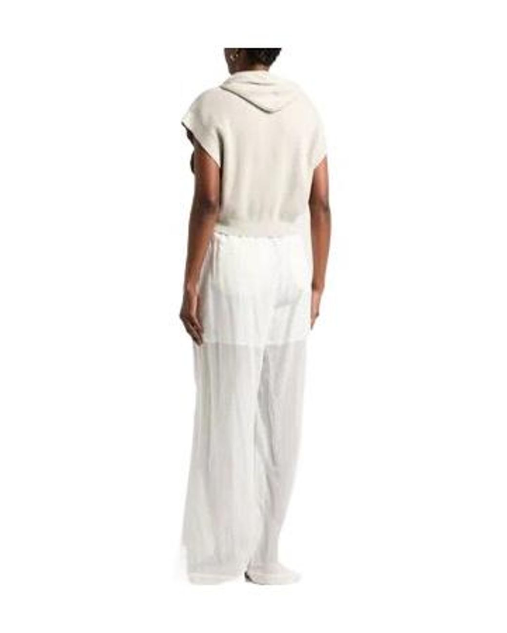 Brunello Cucinelli White Loose Trousers