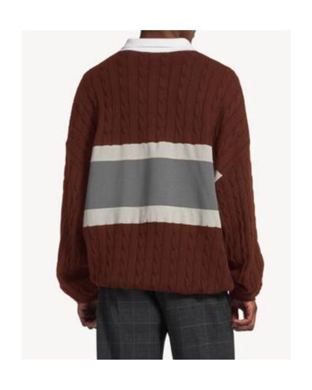 Balenciaga Brown Sporty Block Patched Polo Shirt for men