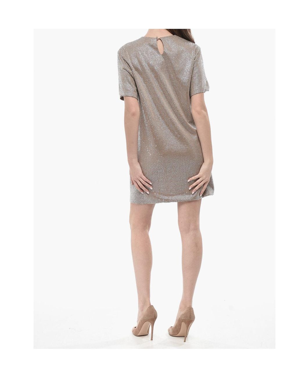 GIUSEPPE DI MORABITO Multicolor Rhinestone Mini Dress