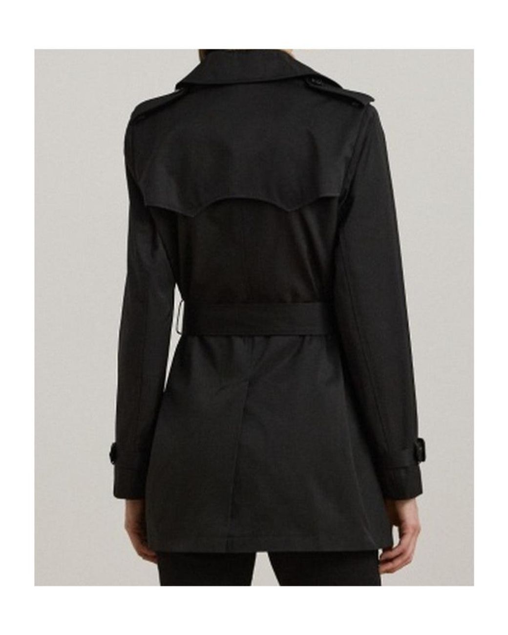 Ralph Lauren Black Belted Trench Coat
