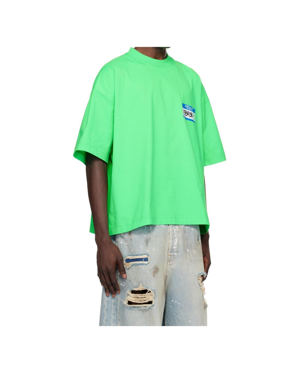 Vetements Green My Name T-Shirt for men