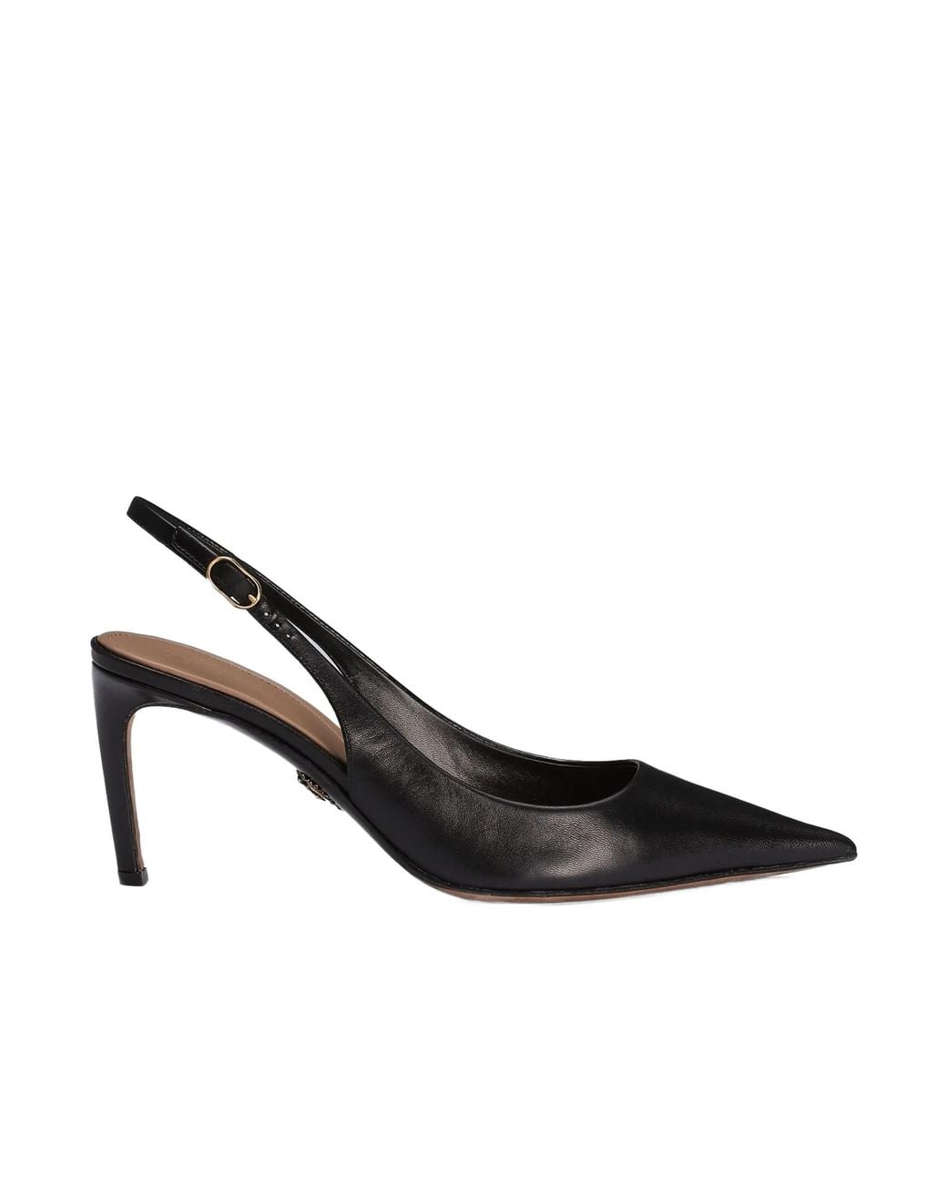 Dolce & Gabbana Black Pointed Toe Slingback Pumps