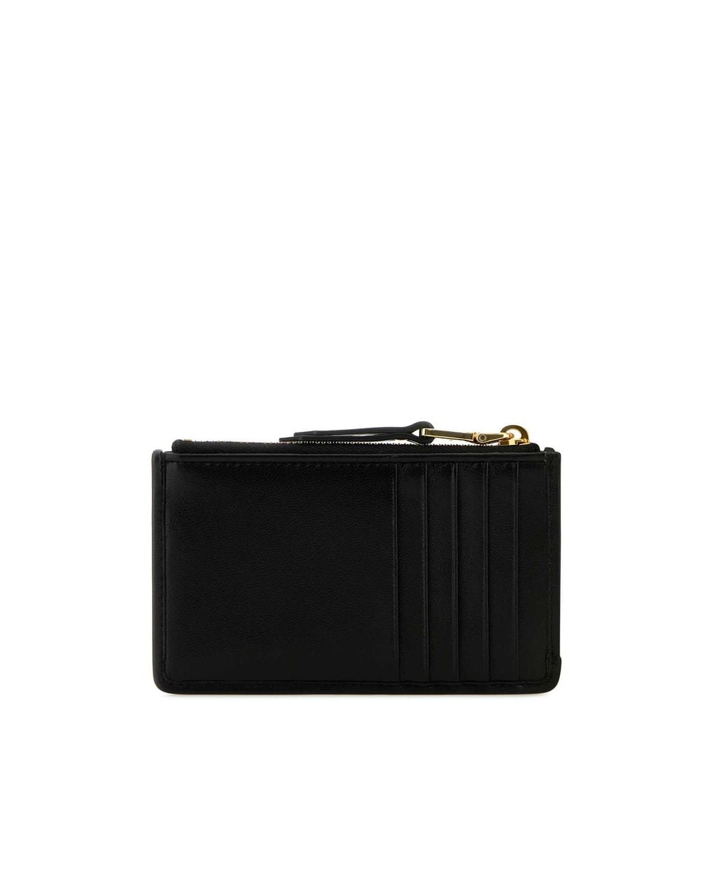 Miu Miu Black Matelassé Zipped Wallet