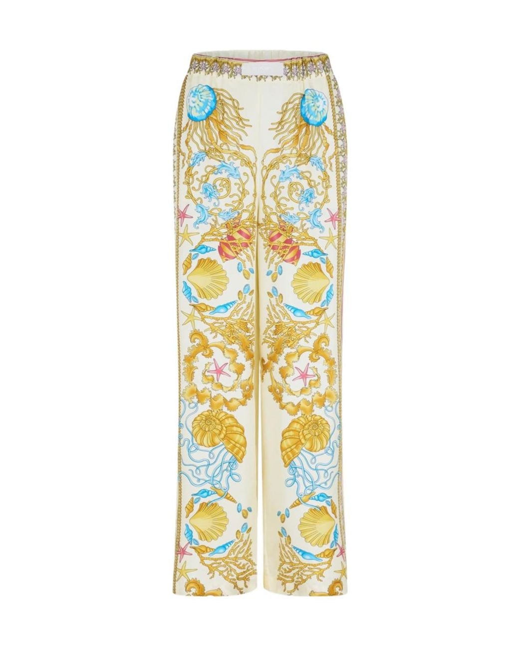 Versace Metallic Wide Leg Trousers