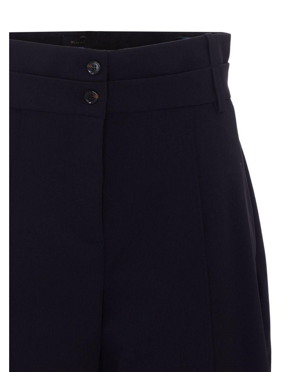 Pinko Blue Belted Pintuck Trousers