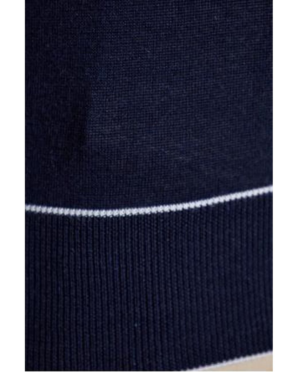 Eleventy Blue Contrasted-Trim Crewneck Knitted Jumper for men