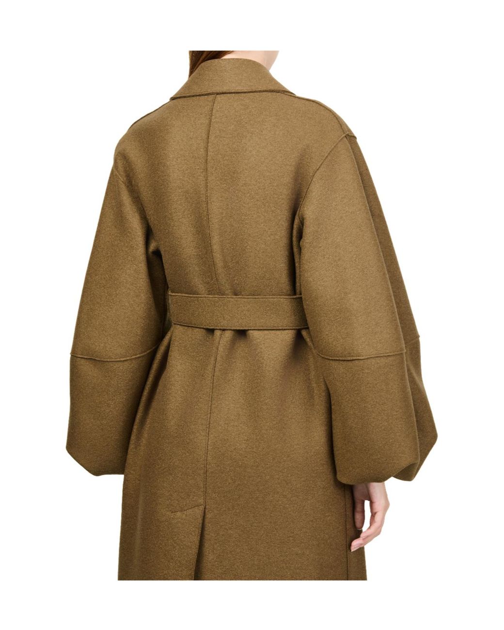 Harris Wharf London Natural Puff-Sleeved Coat