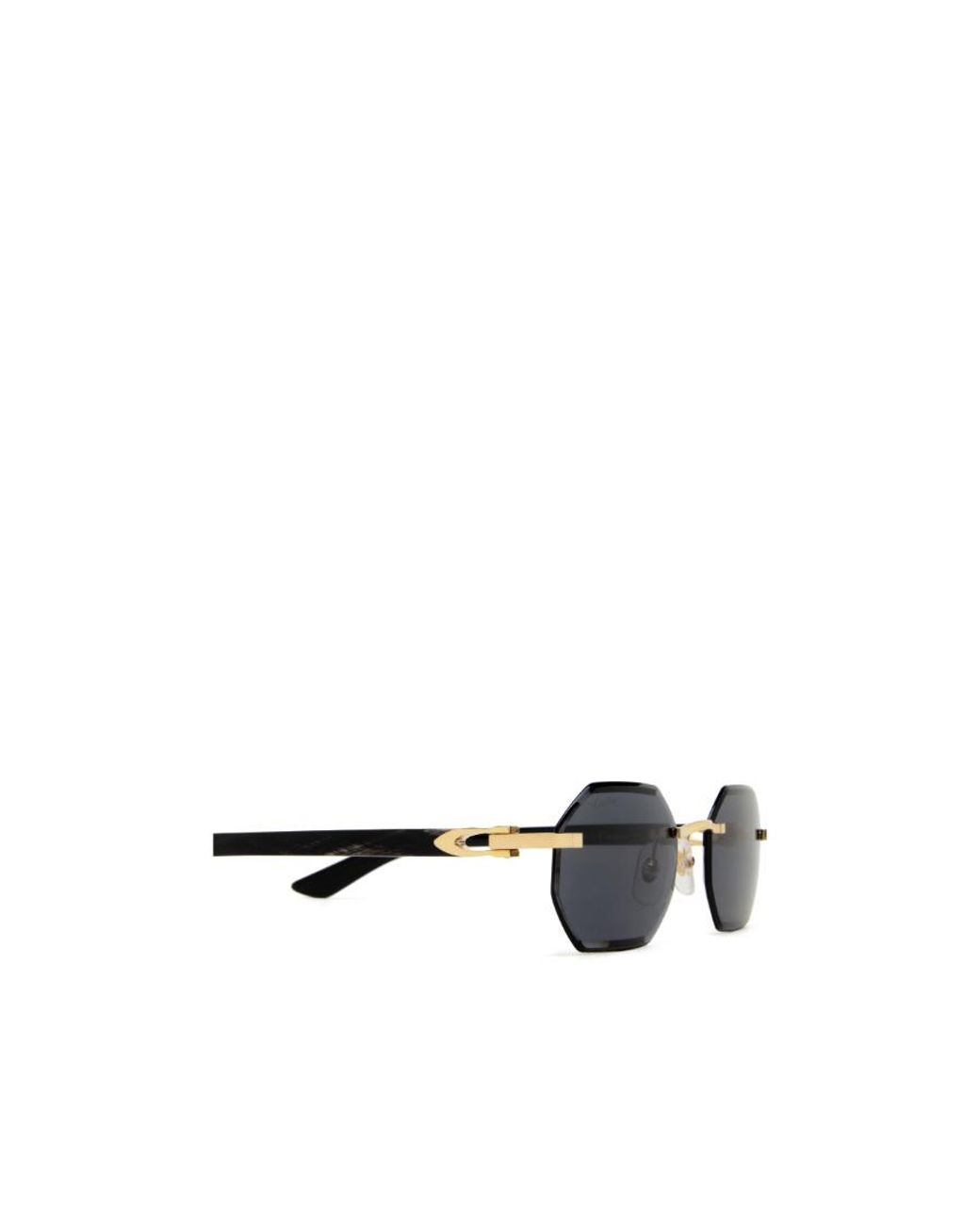 Cartier White Geometric Frame Sunglasses for men