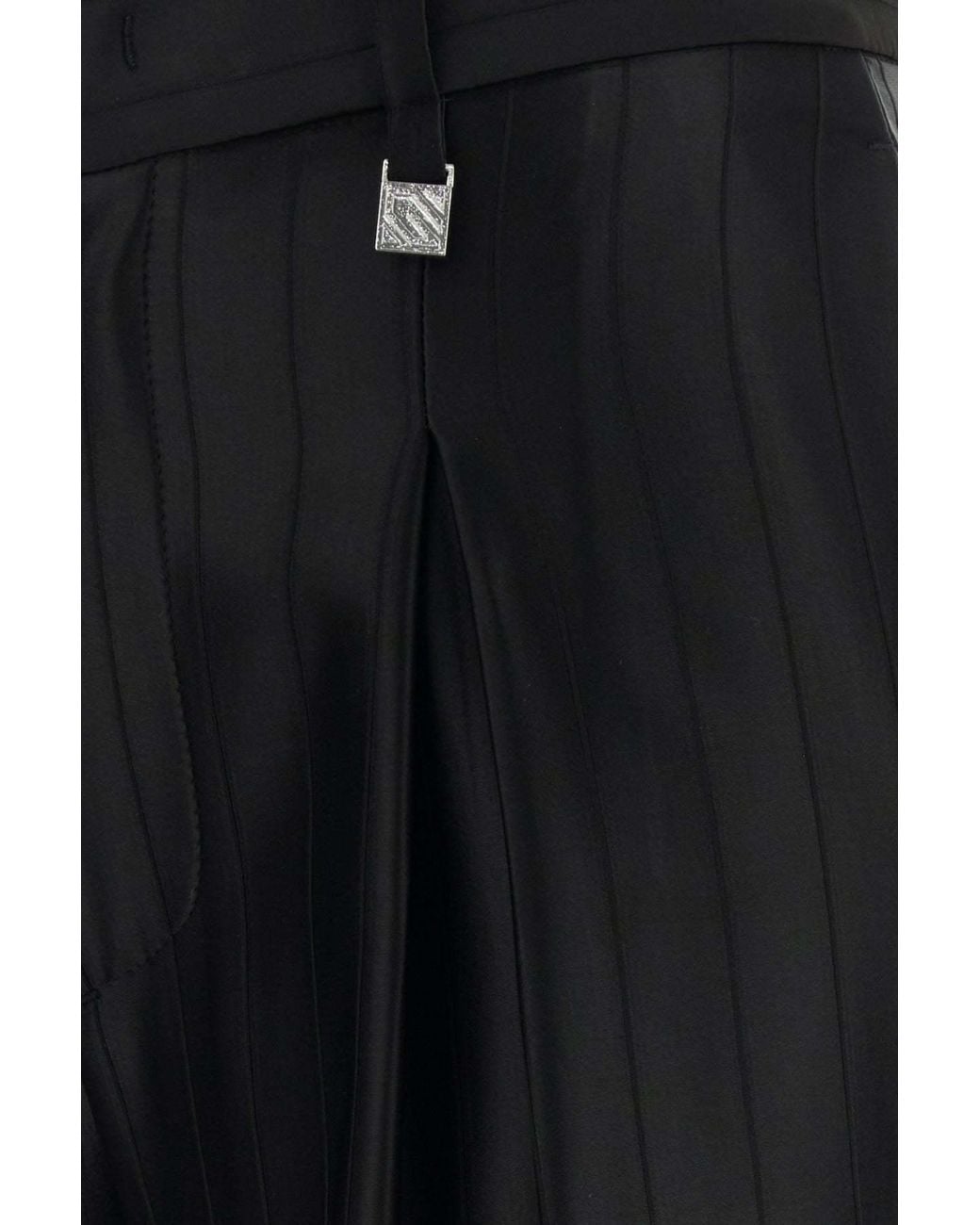 GIUSEPPE DI MORABITO Black Wide-Leg Casual Trousers