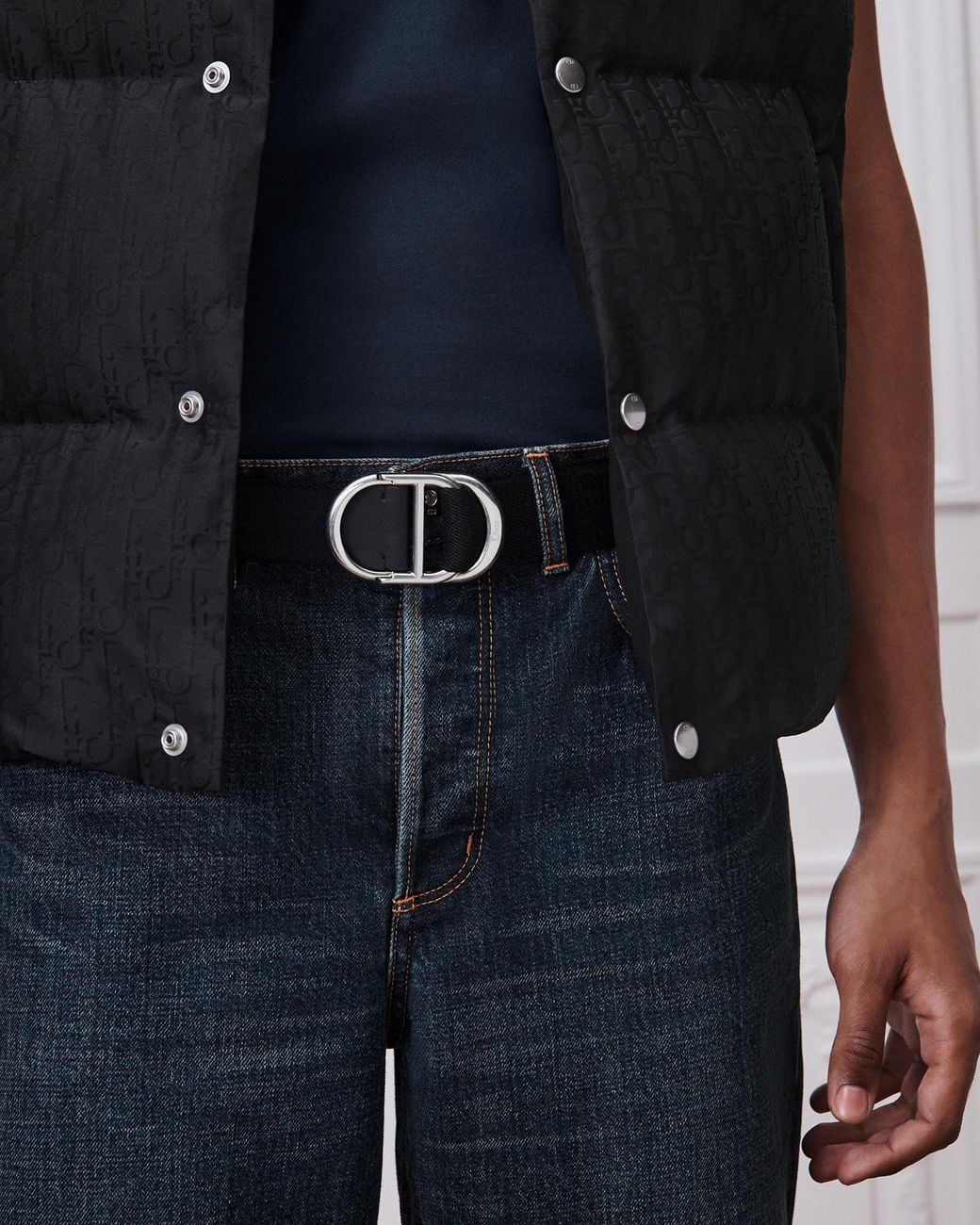 Dior Black Cdicon Belt for men