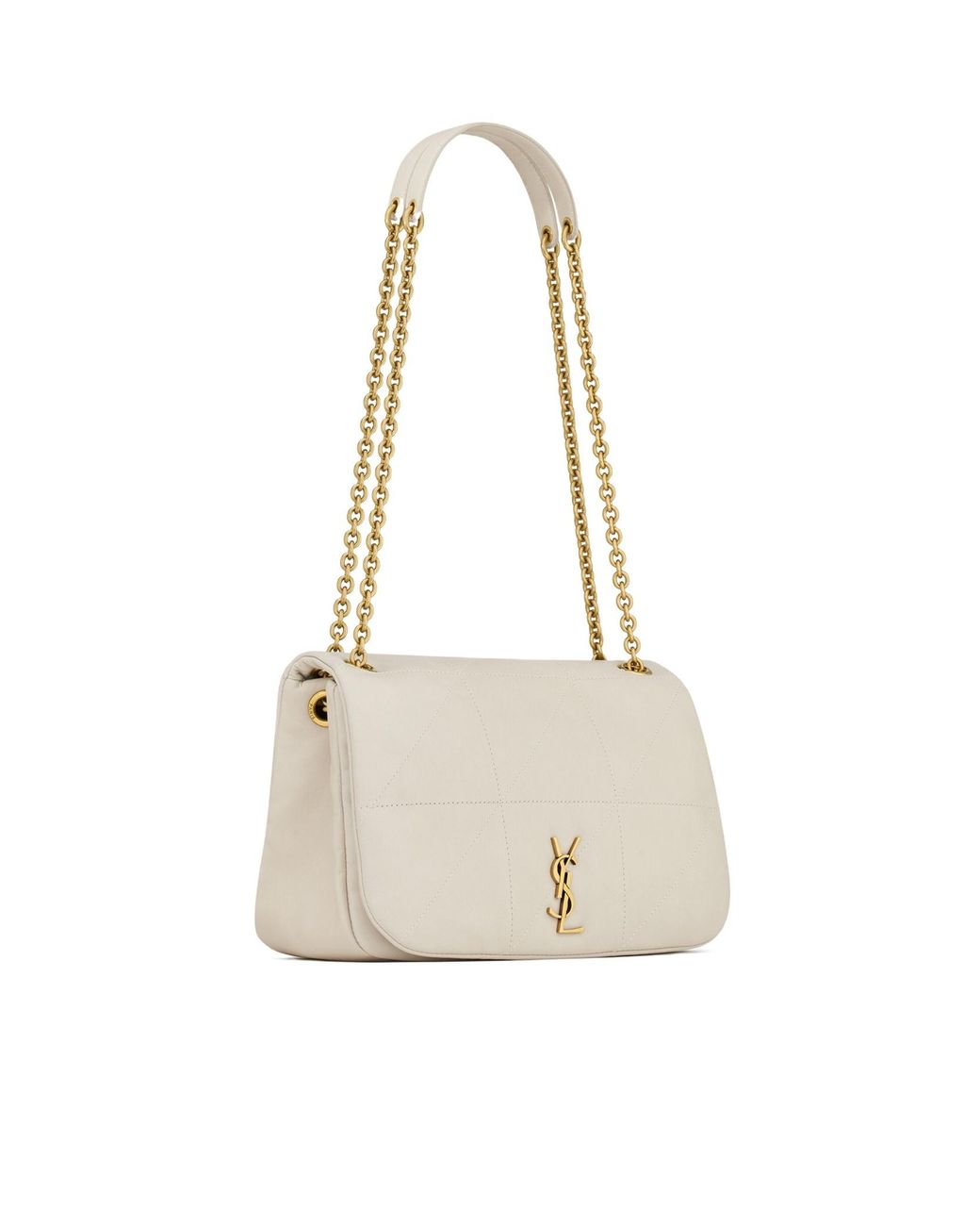 Saint Laurent White Jamie 4.3 Logo Plaque Shoulder Bag