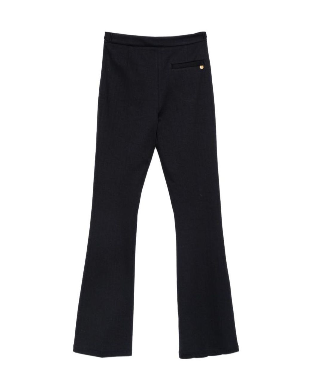 Liu Jo Blue Button-Detail Flared Pants