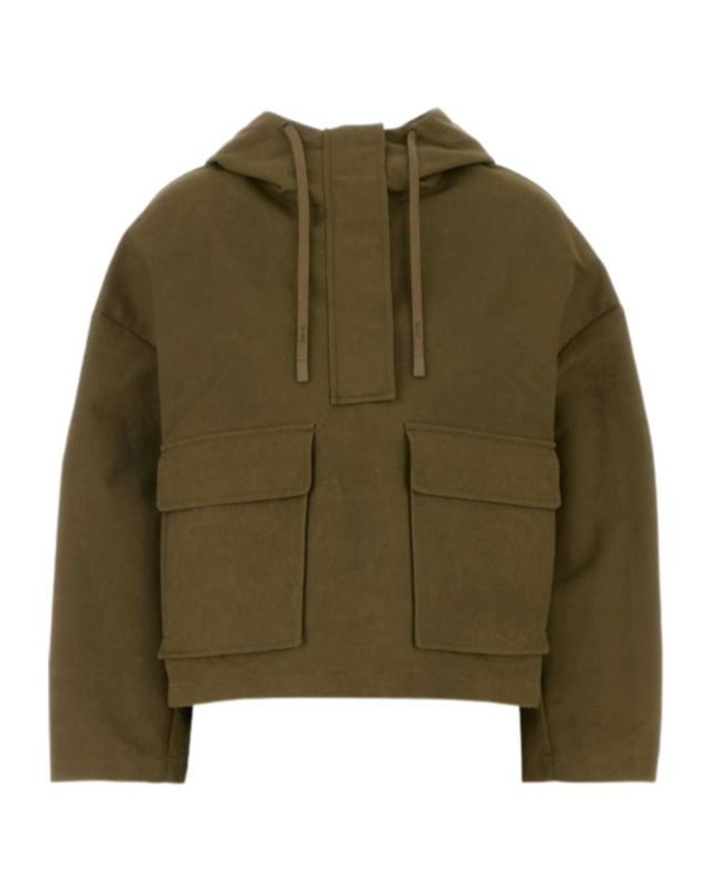 Herno Green Boxy Hooded Jacket