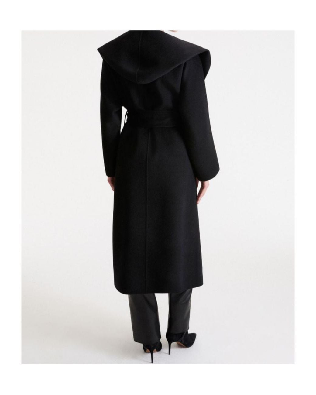 Marella Black Pure Wool Kimono Coat