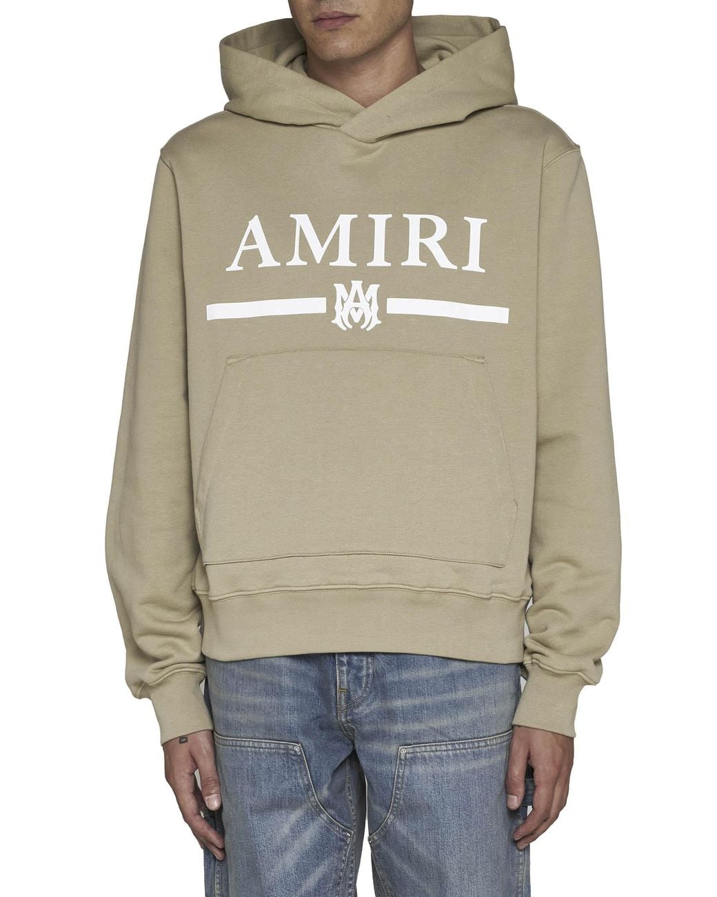 Amiri Natural M.A. Bar Logo-Print Cotton Hoodie for men