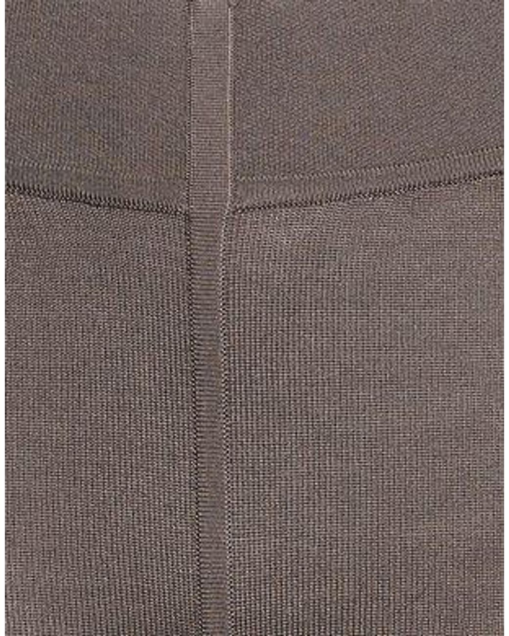 Rick Owens Gray High-Waisted Form-Fitting Knit Leggings