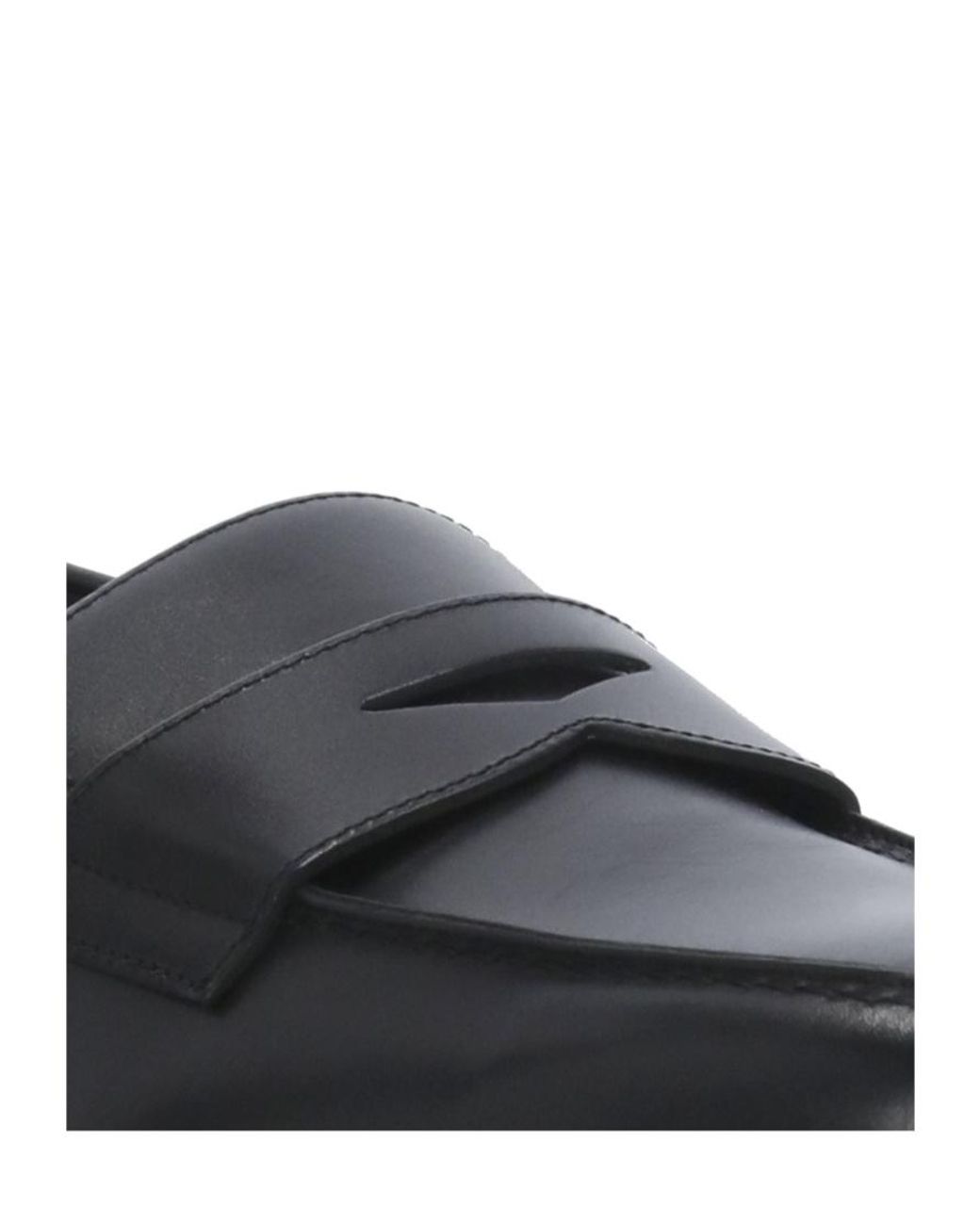 Doucal's Black Almond Toe Loafers for men