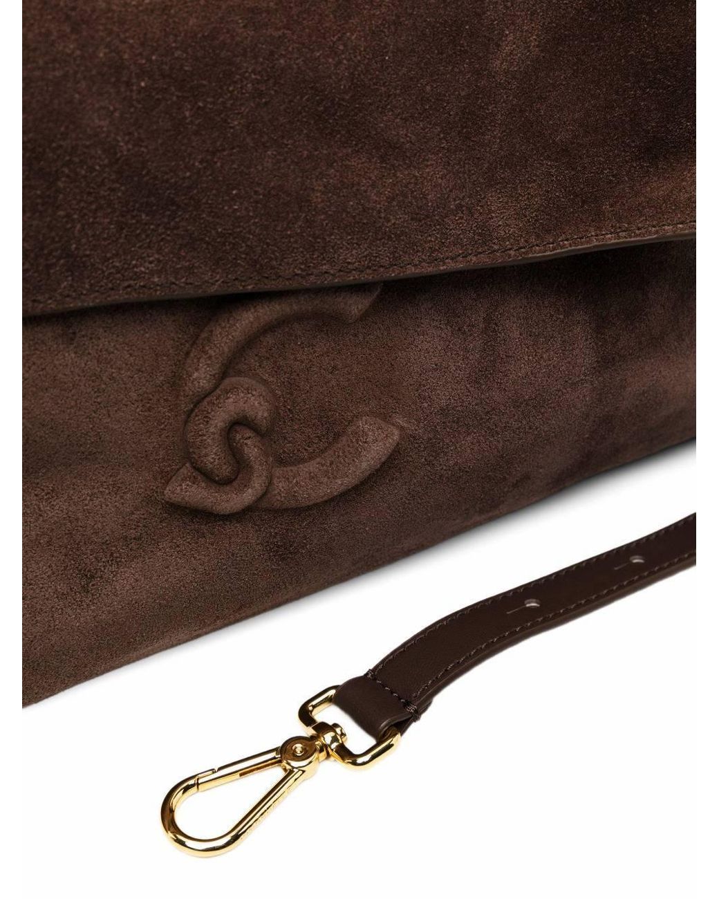Coccinelle Brown Lidia Medium Suede Shoulder Bag