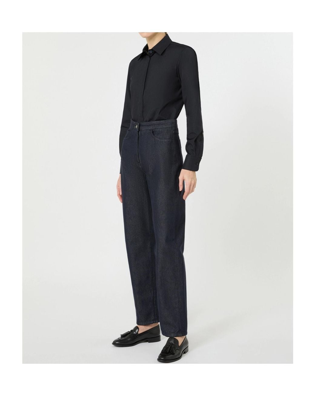 Max Mara Black Buttoned Shirt