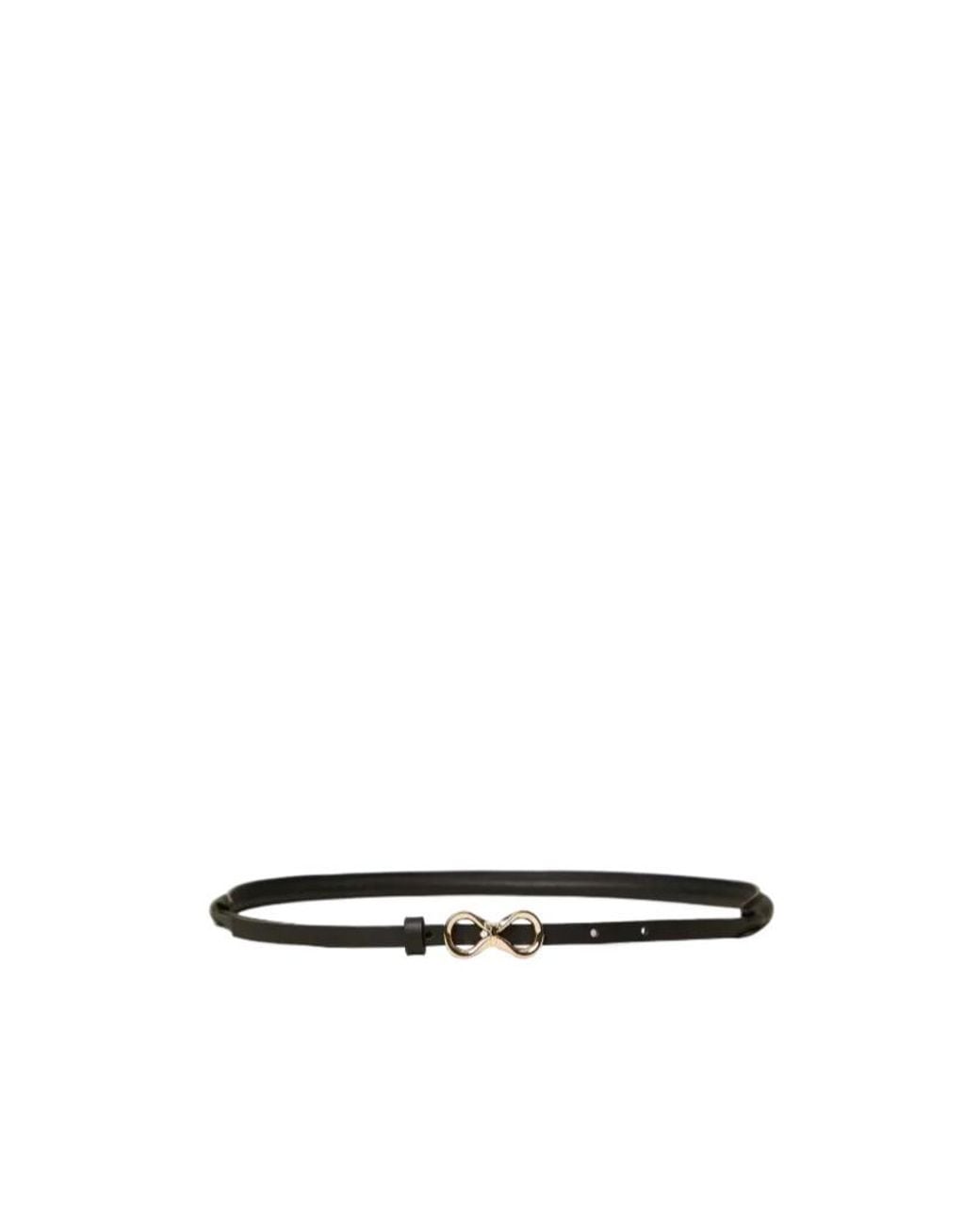 Twinset White Logo-Buckle Leather Belt