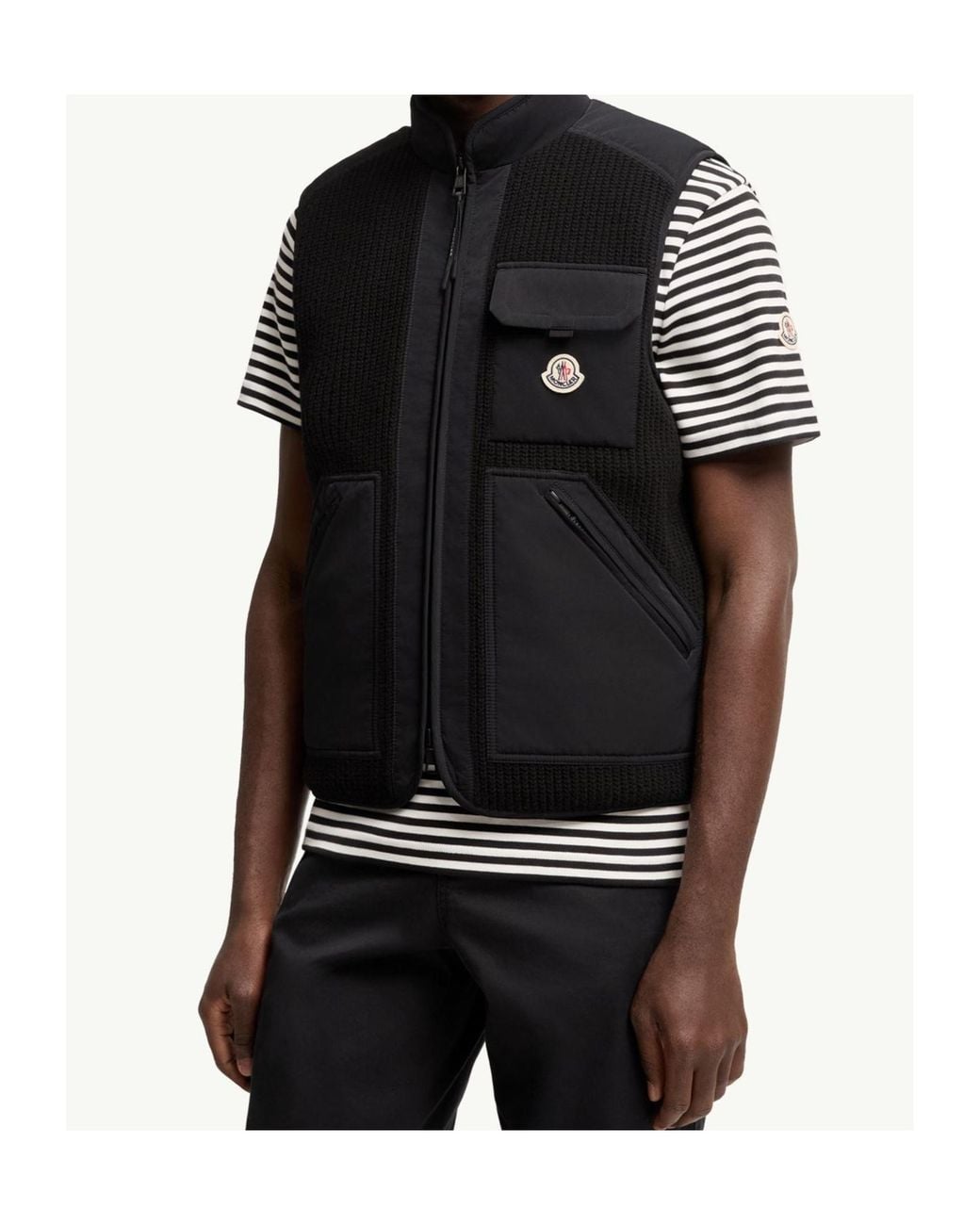 Moncler Black Lenevra Quilted Down Vest for men