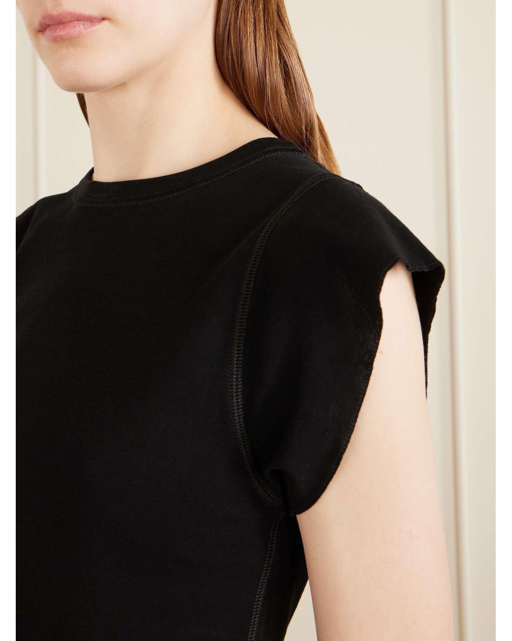 Khaite Black Cotton-Jersey T-Shirt
