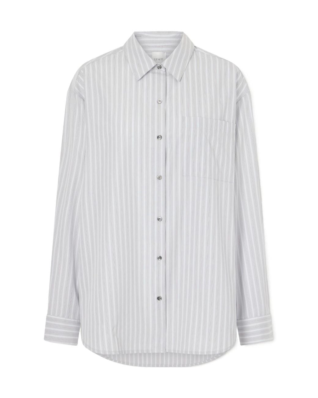 Leset White Striped Cotton-Blend Shirt