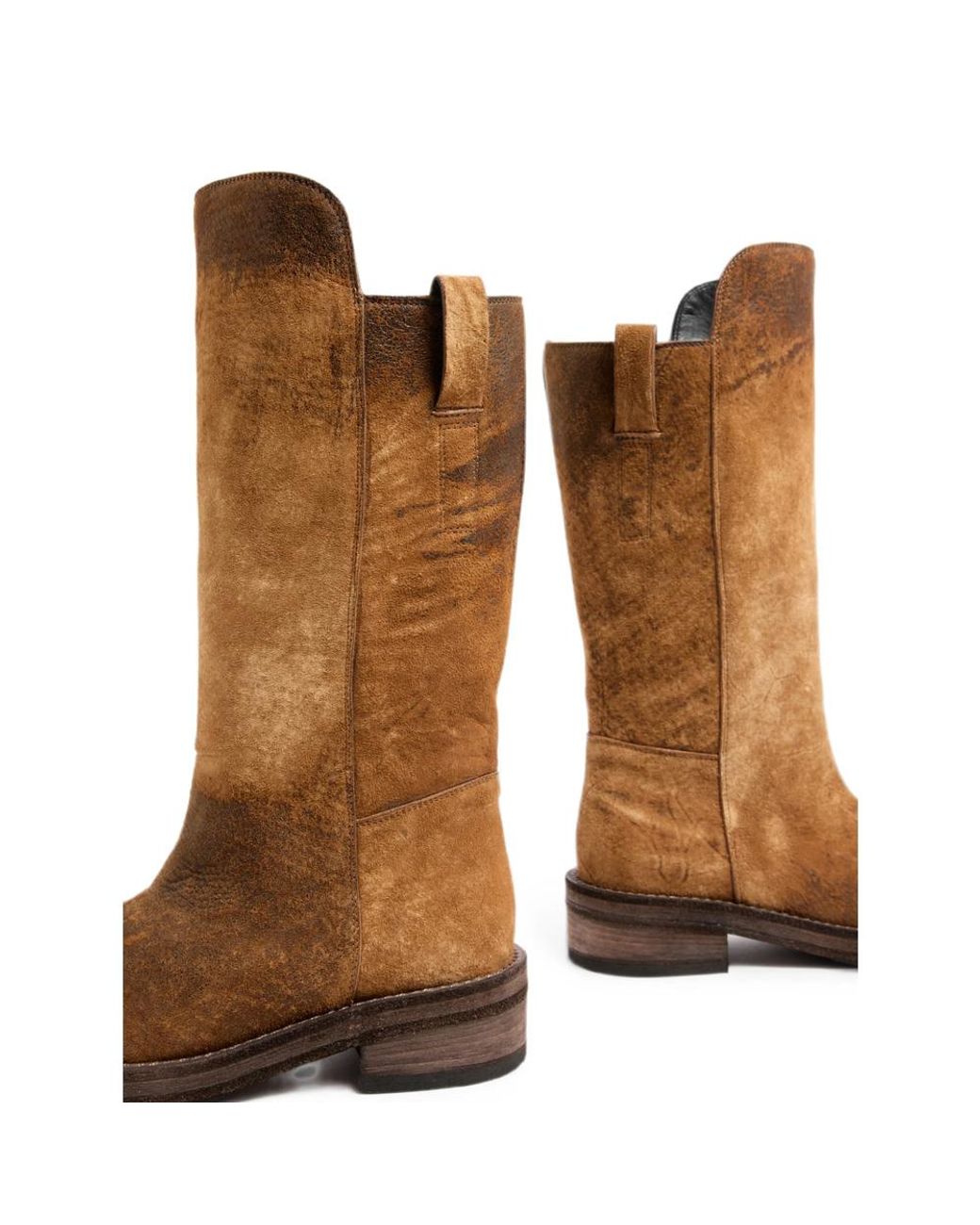 Ann Demeulemeester Brown Round-Toe Tall Boots
